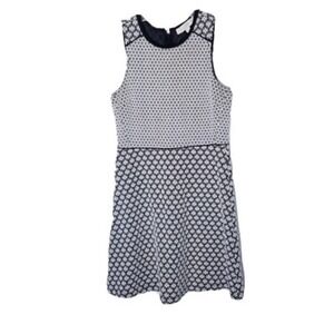 Women's Sleeveless Black/Creme Thick Lined Ann‎ Taylor LOFT Dress Size 12